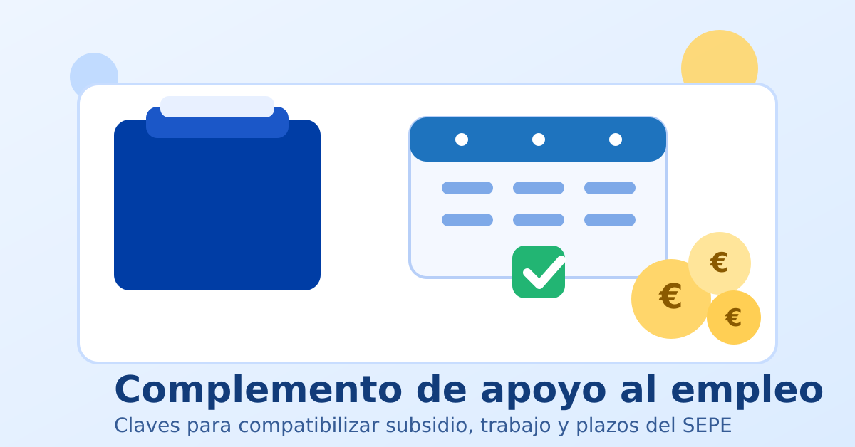 Ilustración sobre el complemento de apoyo al empleo del SEPE
